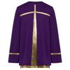 Boys Liturgical Dance Costume Long Sleeve Metallic Color Block Patchwork Top Dancewear