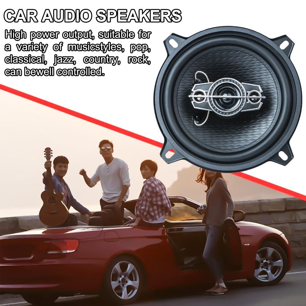 2x95W 5 Inch Total 4-Way HiFi Coaxial Speaker With Dust Cover And Audio Cable Car Door Auto Audio Music Stereo Full Range