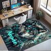 Custom Name Wolf Printed Carpet,Rug for Office Chair Living Room Bedroom Kitchen Room Decor Gifts.