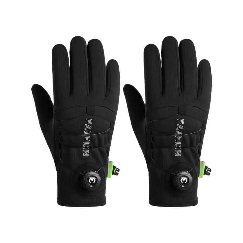 

Extended Cuff Winter Sports Gloves Thickened Warm Windproof Waterproof Touch Display for Motorcycle Biking and Skiing 2pcs L чорний