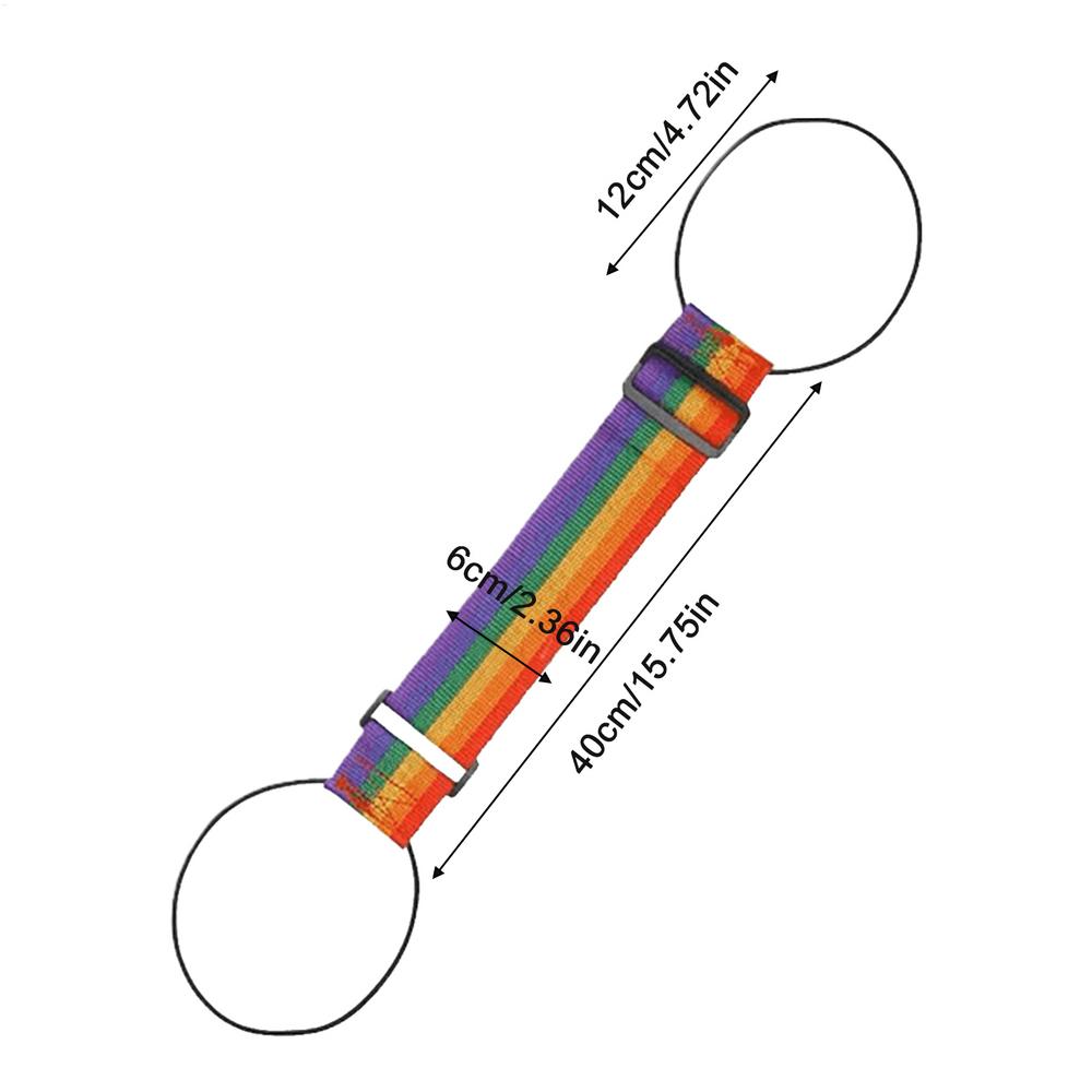 Regenbogen Verstellbarer Kofferriemen 2-in-1 Verbinder & Anti-Rutsch-Gurt zum Sichern & Tragen mehrerer Koffer, Rucksäcke, Taschen