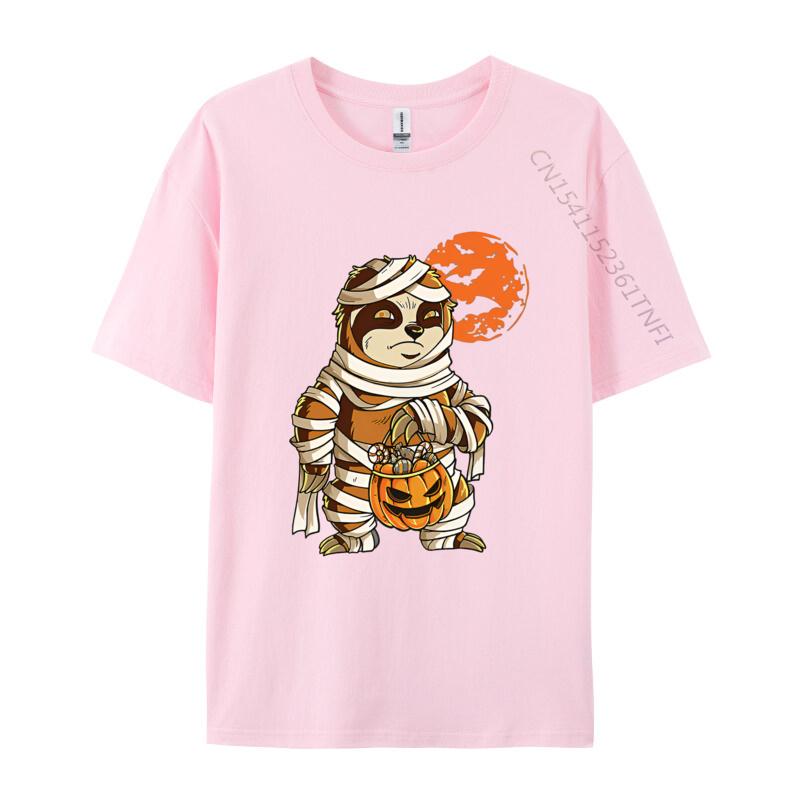 Mummy Pumpkin Halloween Sloth Funny Tshirts Birthday TShirt Customized T Shirts On Sale Cotton Men Tops  Tees Leisure