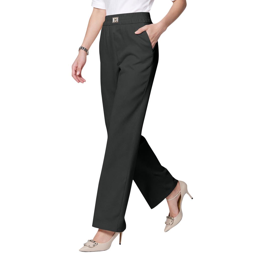 Women's Fashion Solid Color Pocket Perfect High Waist Stretch Pants