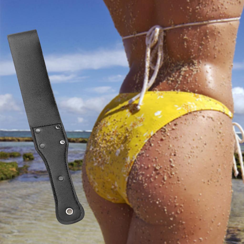 Harmless Slave Whip Wooden Handle Useful Woman Sex Game Flirting Flogger