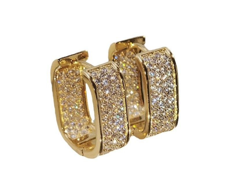 High-End Light Luxury Zircon Ear Cuffs: Eco-Friendly Fashion Earrings for Women