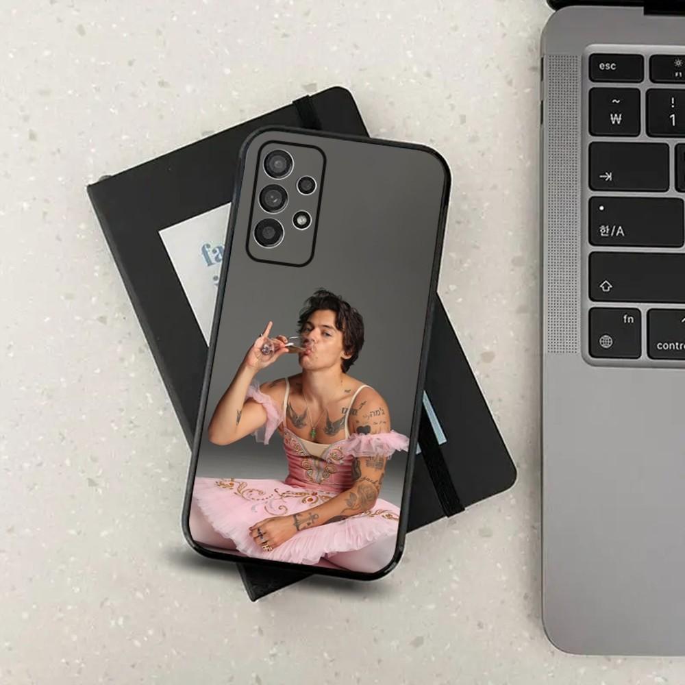 

Singer H-Harry-Styles-S Phone Case For Samsung Galaxy A13,A21s,A22,A31,A32,A52,A53,A71,A80,A91 Soft Black Cover Samsung a715g