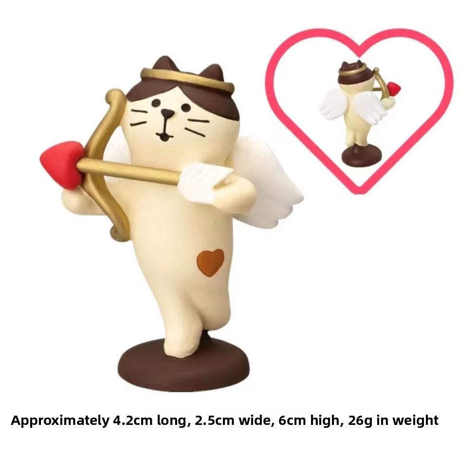 Figurka kota z czekolady z żywicy na Walentynki, prezent i do kolekcji