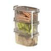 Stackable Salt Jar Transparent Spice Organizer Kitchen Storage Tools Food Storage Box  Tea Coffee