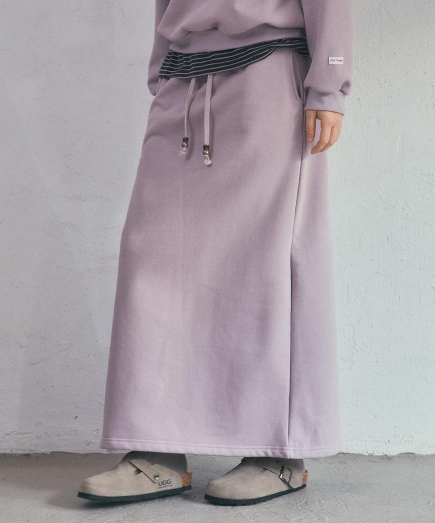 Aueonoseuteljia Cozy Henry Long Skirt_Vintage Pink(O25-Sk21)