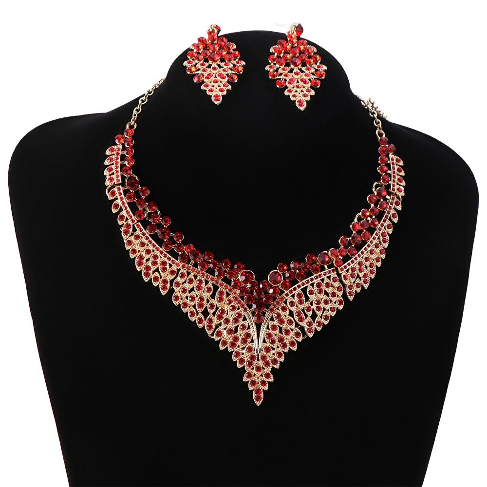 Exquisite Jewelry Set Fashion Clavicle Chain Elegant Necklace Earring Set Jewelry Accessories
