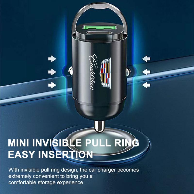 Car Fast Charger USB Type-C Charging Adapter Accessories For Cadillac XT5 XTS CTS BLS SLS DTS SRX Escalade Tiburon Deville