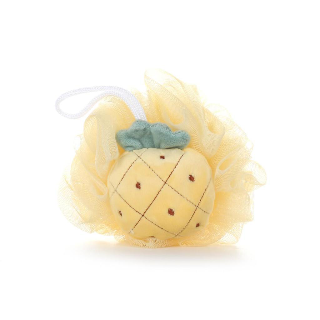 Creative Fruit Bath Flower: Cartoon Bath Ball & Foaming Net Scrubber