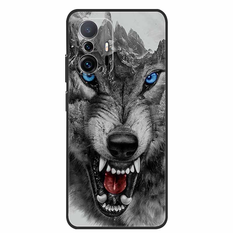 For Xiaomi 11T Pro Case Animals Protective Soft Silicone Cover Phone Cases for Xiaomi Mi 11T Pro 5G Shockproof Mi11T Wolf Coque