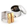 Stainless Steel Saxophone Ligature Silver+Golden Mouthpiece Ligature  For Alto Saxophone