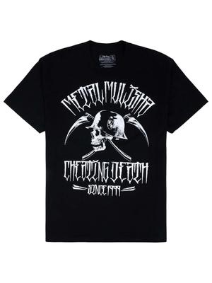 T-shirt a maniche corte da uomo Metal Mulisha Falci Motocross Teschio Casco Logo Tee