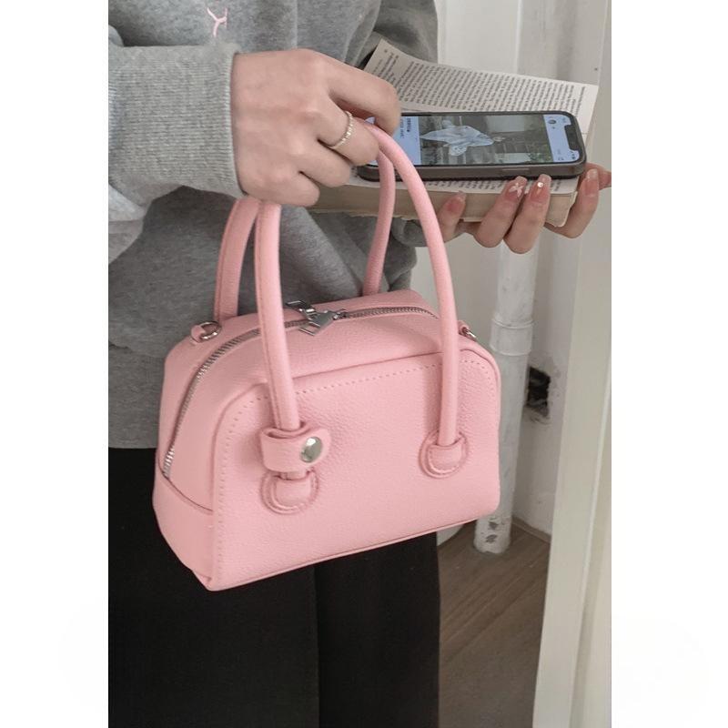 Spring Pink Women's Handbag, Simple Small Square Bag, Versatile Single-shoulder Crossbody Bag