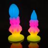 Colorful Luminous Anal Plug  Soft And Irregular Shape Backyard Massage Masturbation  Adult Sexual Products Sex Toys