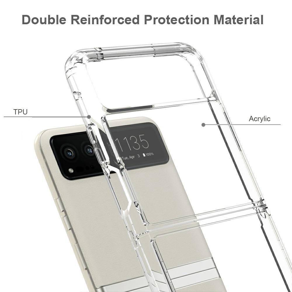 For Motorola Moto Razr 2023 Case TPU + Acrylic Clear Phone Cover, Integrated Design