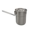 ZISIZ Stainless Steel Portable Camping Mug with Folding Handle