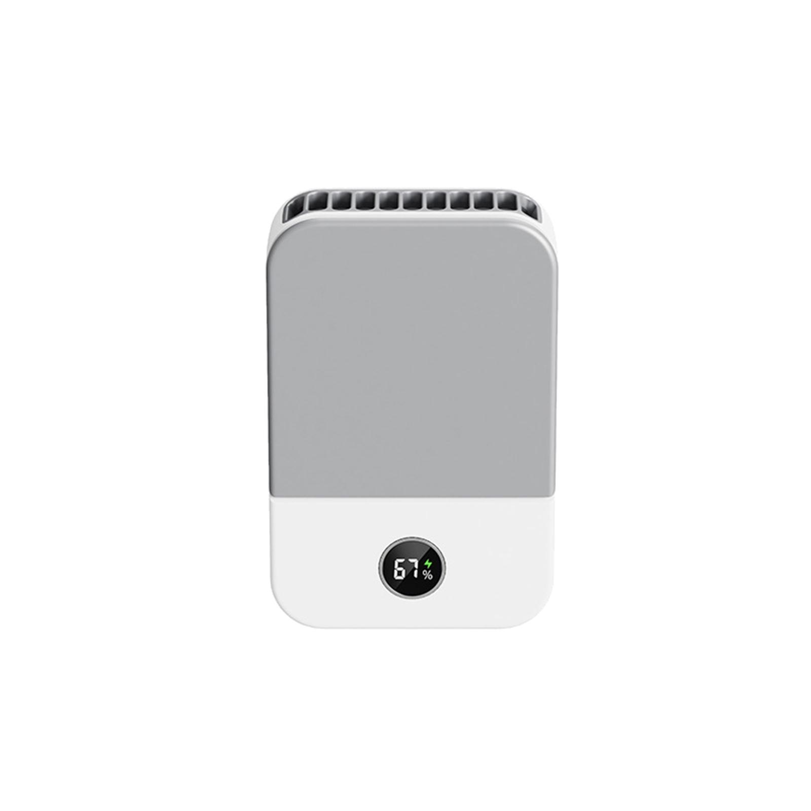 

Summer Mini Hanging Neck Fan 3-speed Adjustable Portable Usb Rechargeable Student Leafless Summer Air Cooler White#0