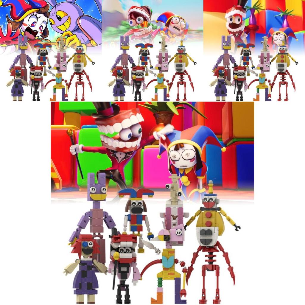 Magical Number Circus Building Blocks Set With 8 Colorful Plastic Models For Creative Play