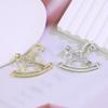 Luxurious Zodiac Horse Brooch: Women's Elegant Wooden Horse Pin - High-End Fashion Accessory for Clothing and Suits