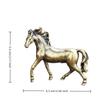 Antique Brass Solid Long Tail Horse Figurine Miniature Ornament Copper Zodiac Animal Mini Office Desktop Decoration Craft