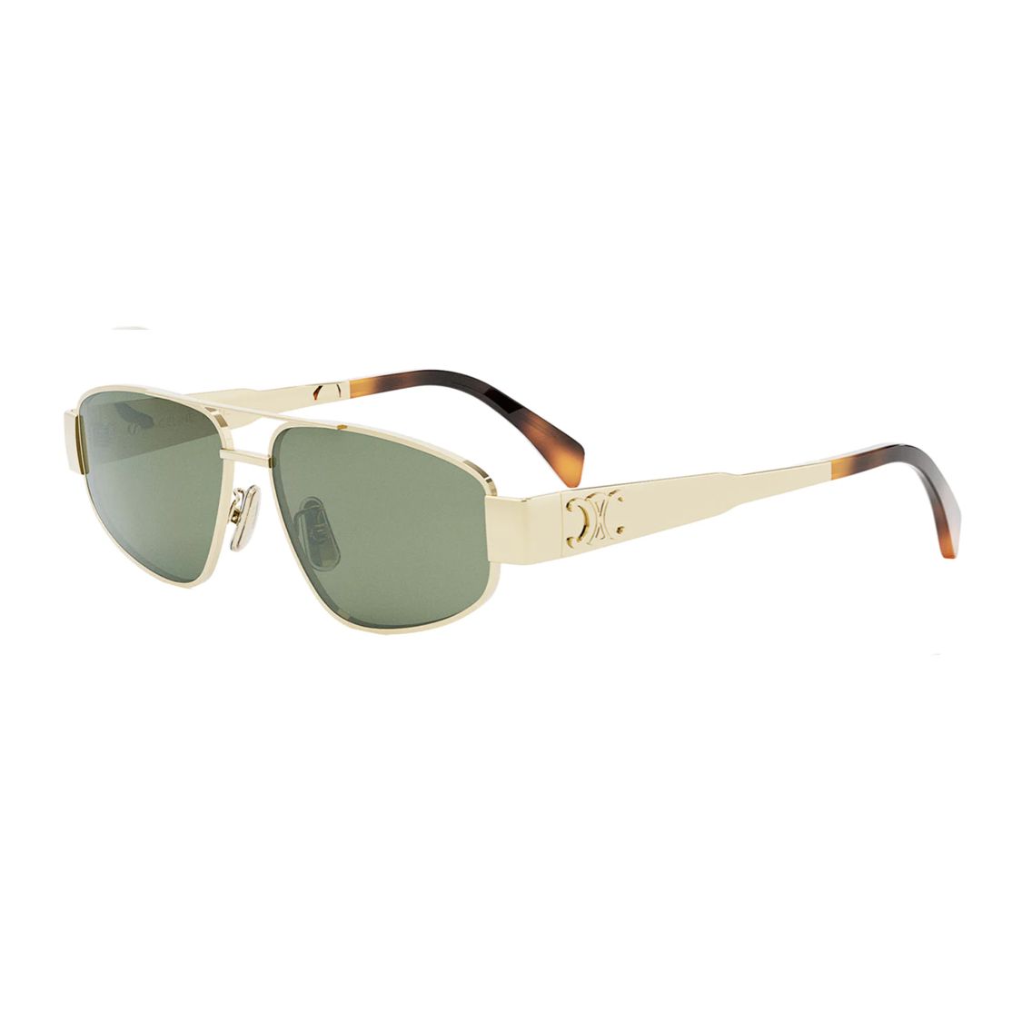 

Celine Pilot Style Sunglasses With Logo Unisex sunglasses Gold CL40281U30N Brown Eyeglass Pouch