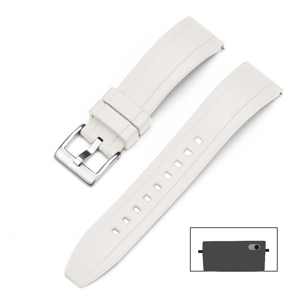 JUELONG Vulcanized FKM Rubber Watch Strap 18mm 19mm 20mm 21mm 22mm 23mm 24mm Perfect Fit Flat End Quick Release Watchbands