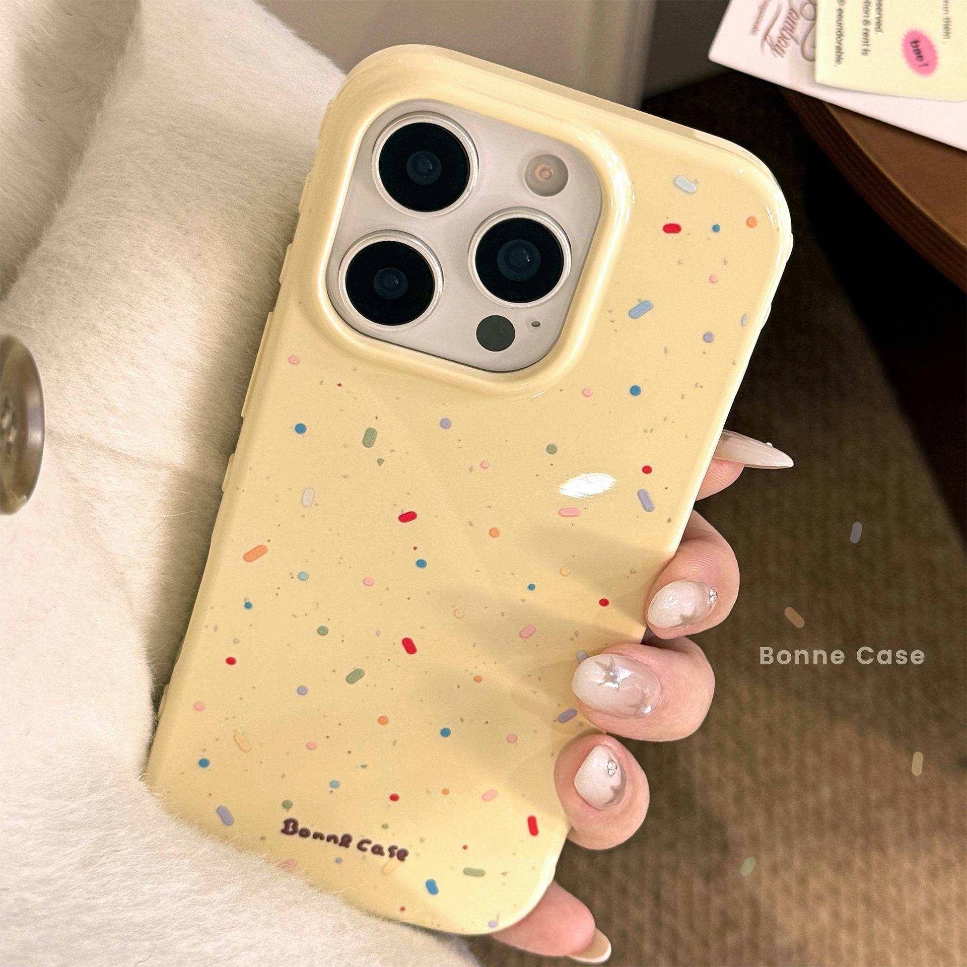 

Candy Polka Dots for Apple 17 Mobile Phone Case for IPhone16 Cute Ins Style 15pro Max All Inclusive 13 Soft 12/12pro