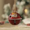 1PC Santa Claus Bell Decoration Xmas Tree Ornaments Vintage Iron Pendant Creative Elk Snowman Hanging Ornament Christmas Bells
