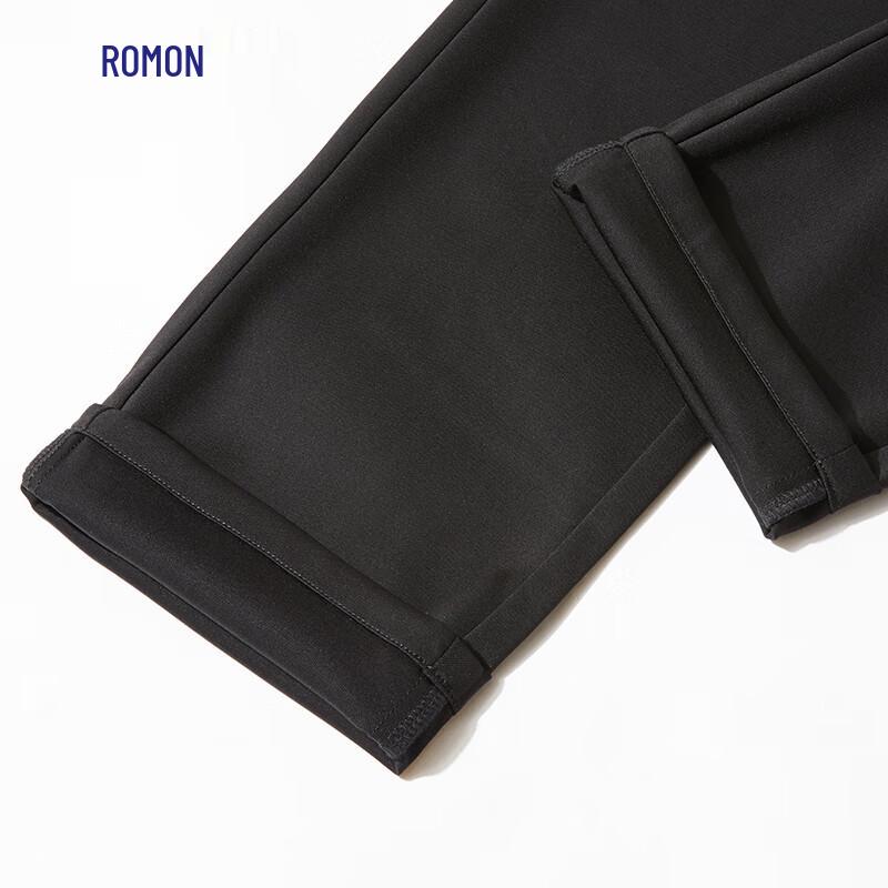 Romon Men's Modal & Silk Blend Business Casual Straight-Leg Pants