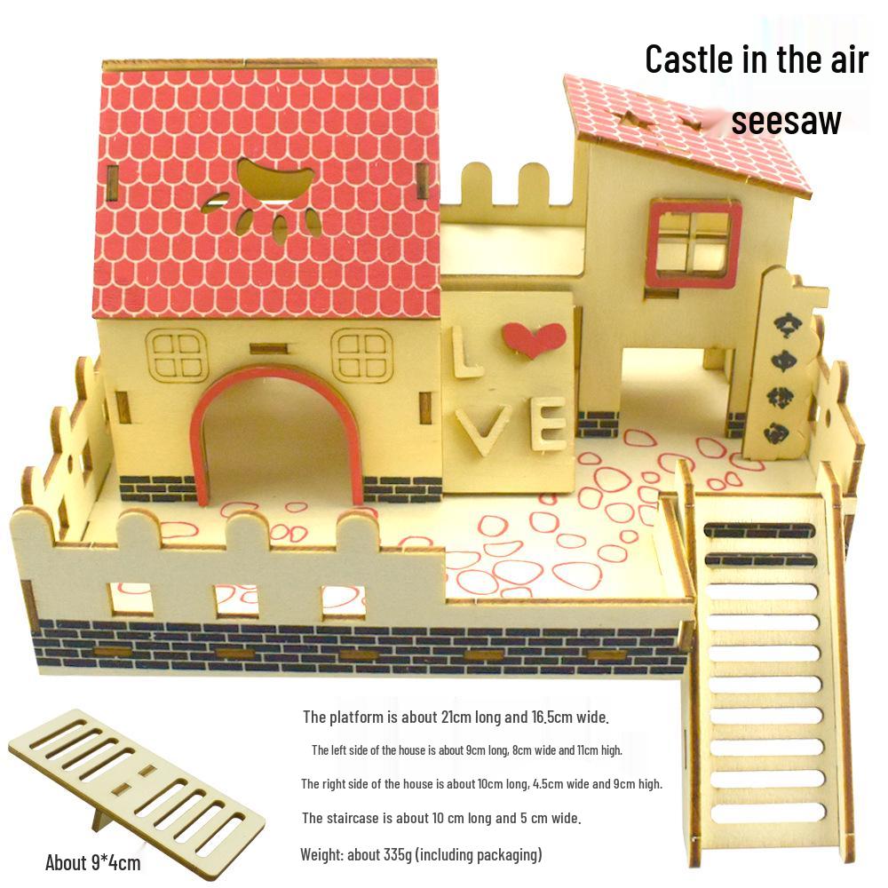 Goldhamster Drahtkäfig mit Spielzeug & Nest - 4 Jahreszeiten Villa für Anfänger