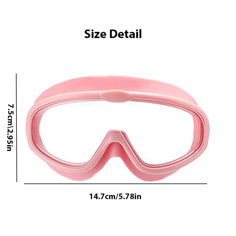 Swimming Goggles for Kids Big Frame Swimming Goggles with Earplugs HD Wide View Anti-Fog Swimming Goggles Eyewear No Leaking