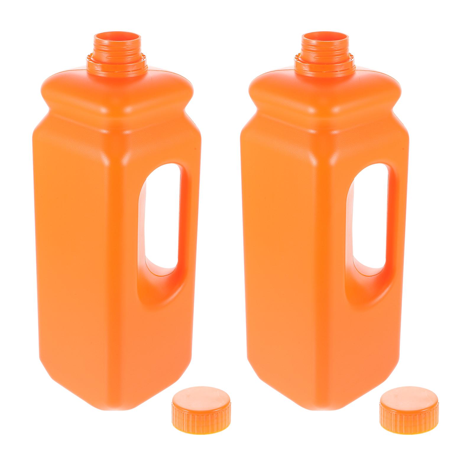 

2pcs 2.5 Gallon Plastic Water Jug Reusable Leak-Proof Storage Container For Food Liquid Chemical With Ergonomic Handle Lid помаранчевий