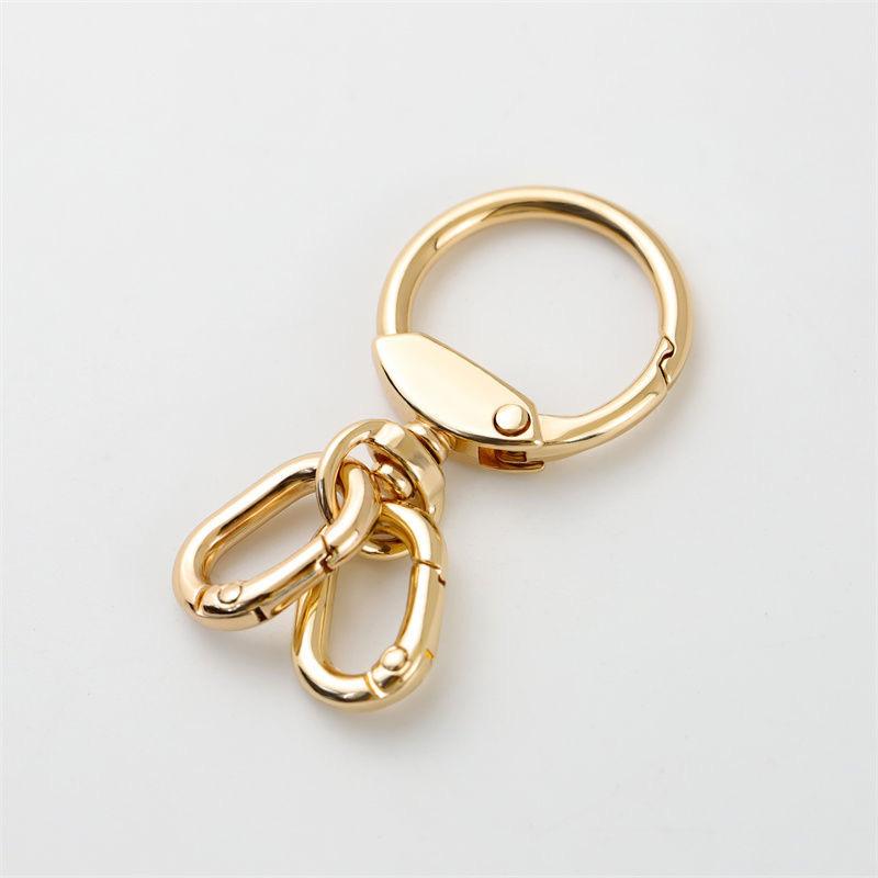 Swivel Clasp Clip Hook With 2Pcs Spring Ring Key Chain Clip For Diy Crafts Lanyard Making Keyring