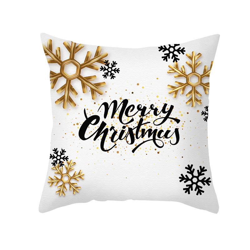 Merry Christmas Cushion Cover Platinum  Ball    Decoration