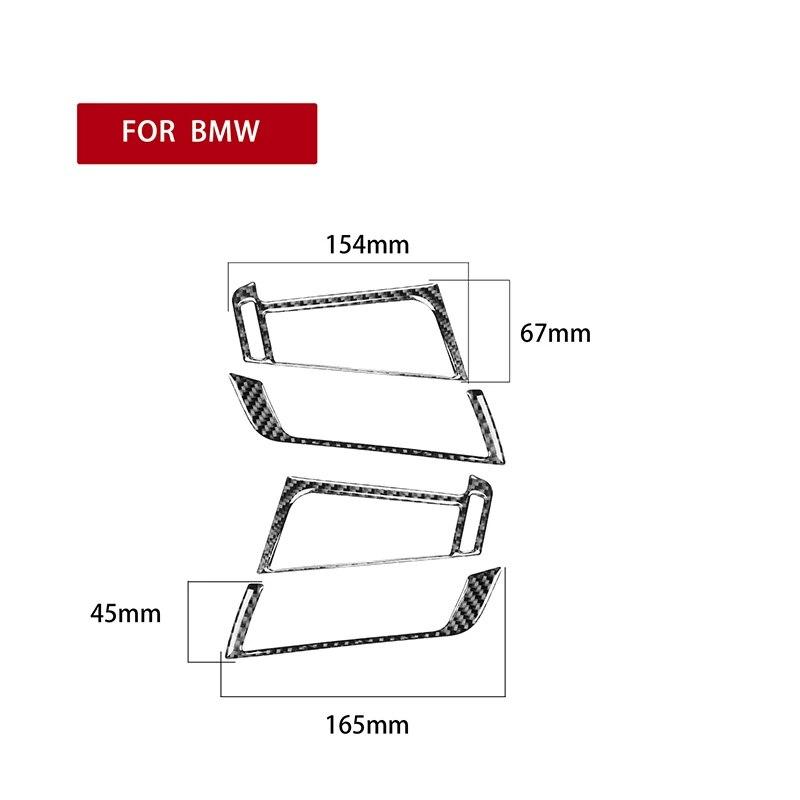 4Pcs Carbon Fiber Car Interior Center Control Air Conditioner Outlet Frame Cover Stickers Auto Accessories For BMW X5 F15 X6 F16