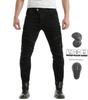 VOLERO Men's Slim Fit Straight Leg Biker Riding Jeans with Flap