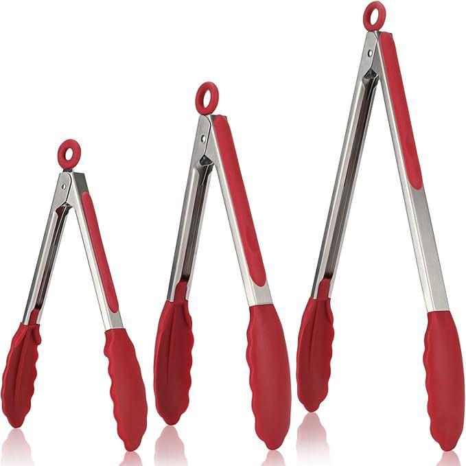 High-Temperature Resistant Silicone Meat and Grill Clips - Stainless Steel Kitchen and Barbecue Scald-Proof Clips