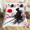 Japanese Samurai Duvet Cover Pillowcase 3D Pattern Sakura Mount Fuji Bedding Set Adult Bedroom Decoration Single Double Large