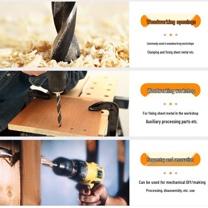 Woodworking Twist Drill Bit & Conversion Sleeve for Fast Hole Punching with Electric Wrench