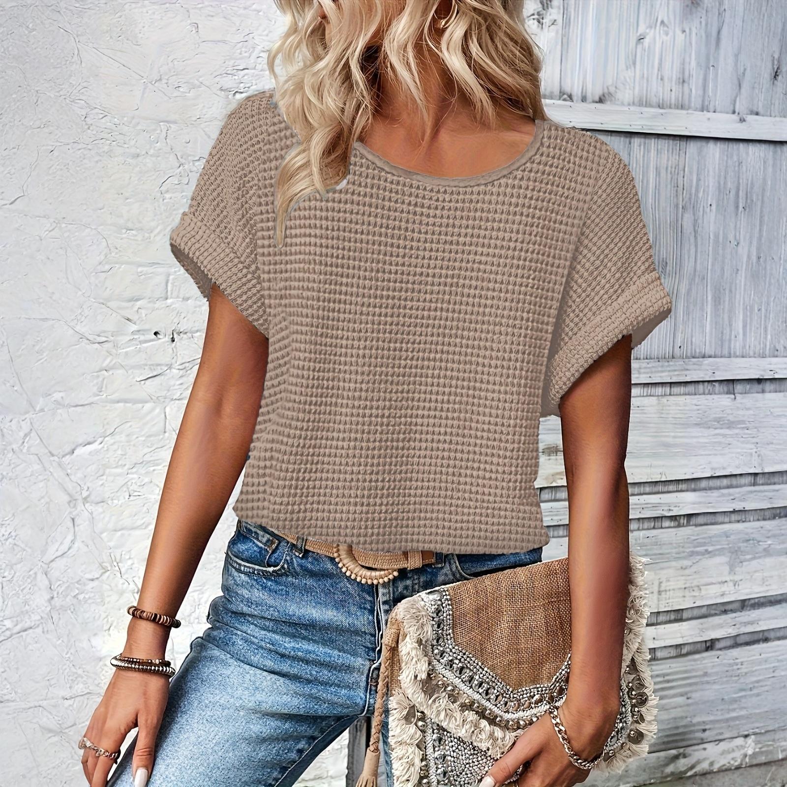 

Short Sleeve Shirts For Women Cute Print Graphic Tees Blouses Casual Plus Size Basic Tops Pullover S хакі