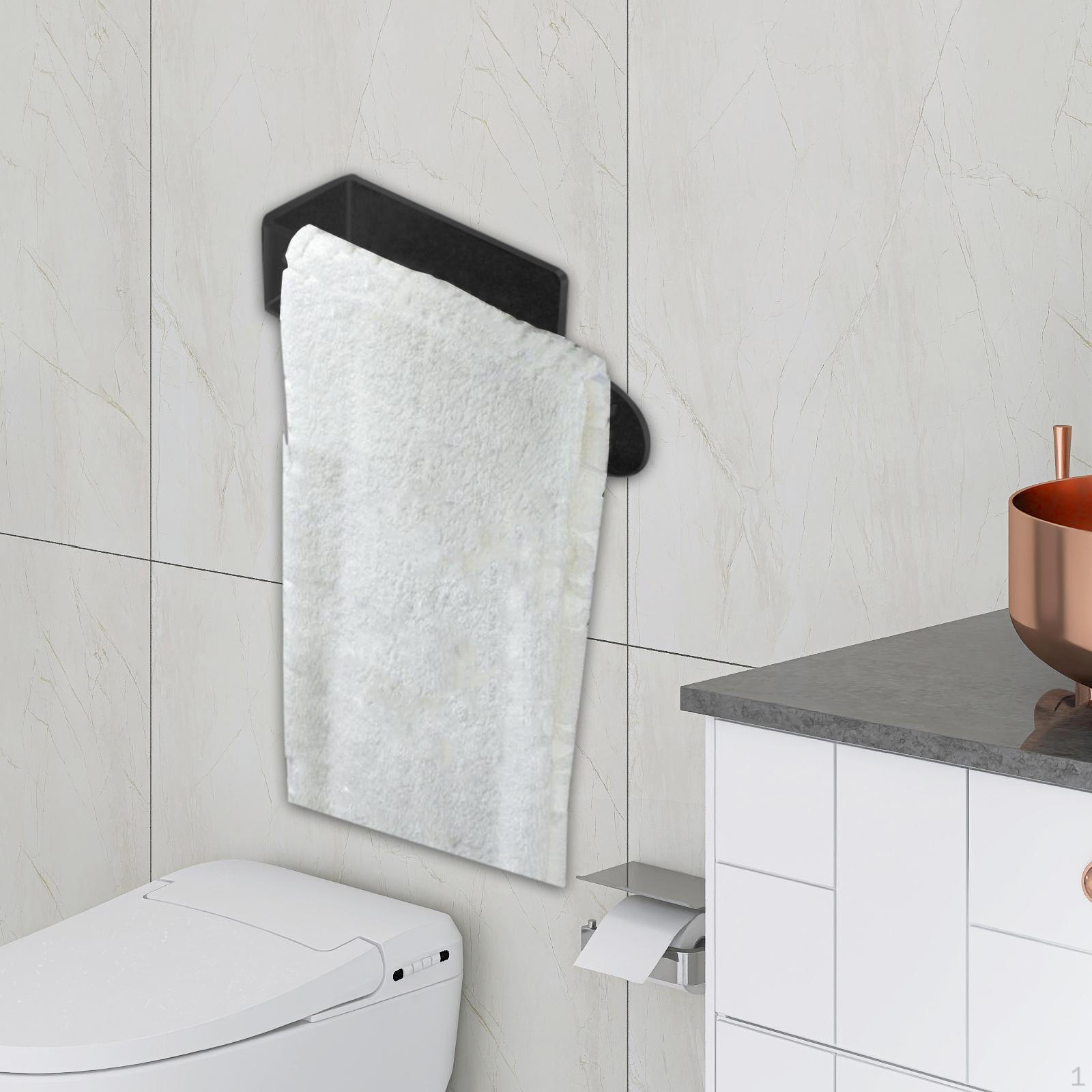 

Акриловые вешалки для полотенец, держатель для самостоятельной пасты для аксессуаров для кухни и ванной комнаты чёрный