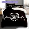 Biancheria da letto con motivo Arsenal Football Club Decorazione per la casa Regalo di compleanno (1 * copripiumino + 2 * federa, senza nucleo)