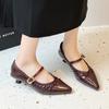 Fashion Women Heeled Sandals Sexy Pointed Toe Chunky Summer Shoes  Trend Party High Heels Shoes New Brand Woman Pumps Zapatos
