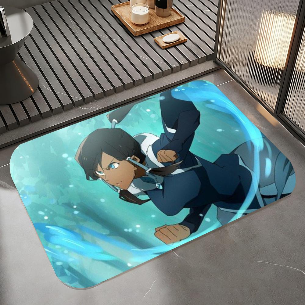 Anime T-The Legend Of Korras Floor Mat Diatomite Bath Mat, Quick Dry Absorbent Non-Slip Door Mat
