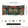 1Pcs Christmas Shop Festive Storefront Garage Decoration Background Xmas Backdrop Decorations For Photo Studio Booth Party