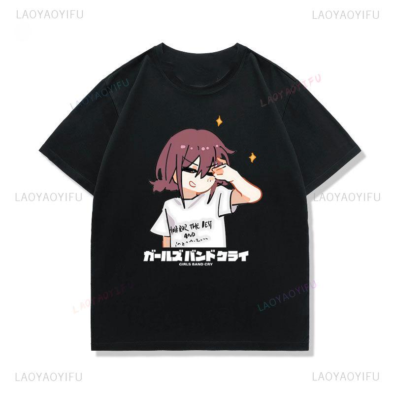 Girls Band Cry Graphic T Shirts Nina Iseri Unisex Women Gothic Clothes Harajuku Casual Tshirt Unisex Kawaii Shoujo Girl Style Tee