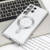 Verchromte Transparente Magsafe Hülle für Samsung Galaxy S24 S22 S21 S23 Ultra Plus FE Magnetisches Kabelloses Laden Silikon Weiche Hülle